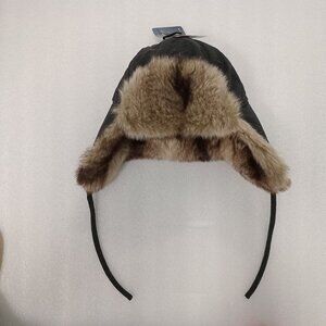 Unisex Trapper Hat with Ear Flaps Faux Fur Heat Locker Insulation Outdoor NWT